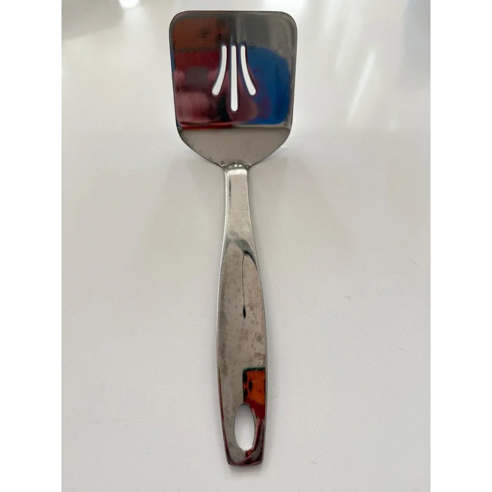 Oneida Stainless Steel Slotted Turner Spatula Silver Kitchen Utensil Flip Tool